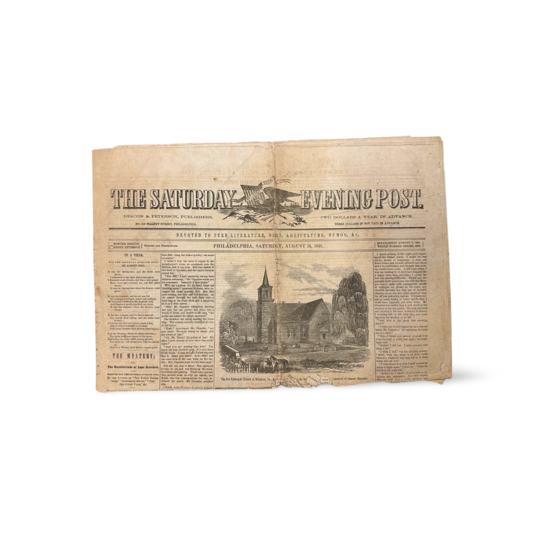 Original Civil War Newspaper - Aug 31, 1861