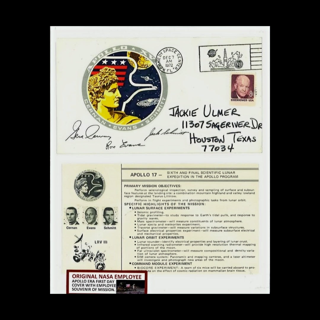 Original NASA Employee Apollo Era First Day Cover